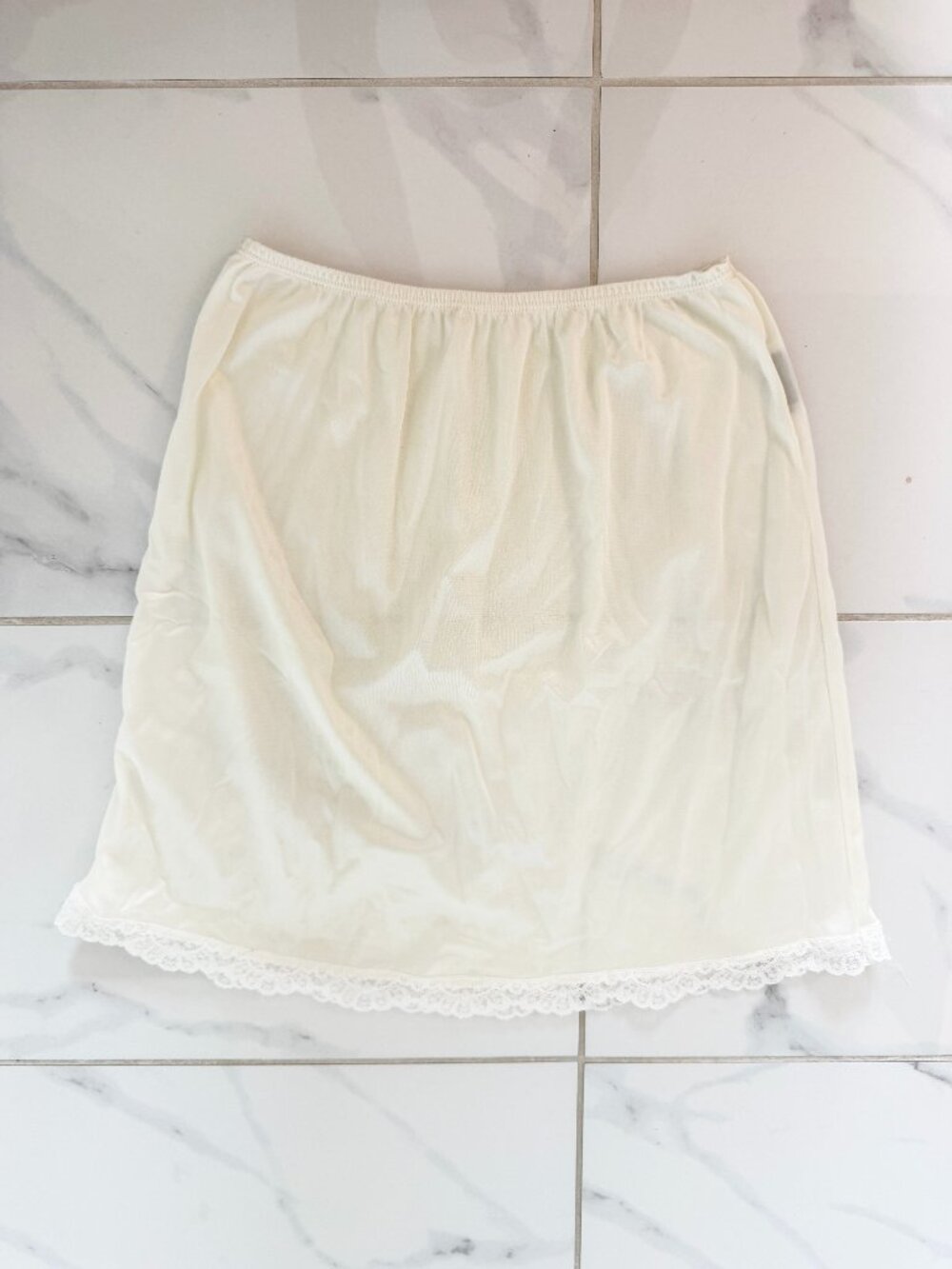Christian Dior  Lace Trim Embellishment Mini Skirt  Ivory White | Size: S